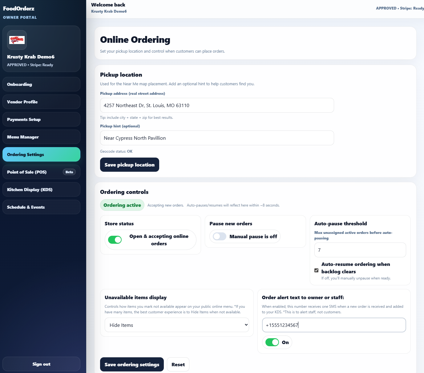 Vendor Controls